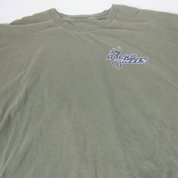 Fishing T-Shirt Size 2XL Green Racks and Reel Sports Hunting Fishing Gear Logo - Picture 3 of 5